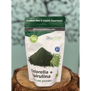 CHLORELLA + SPIRULINA RAW POWDER 200GR
